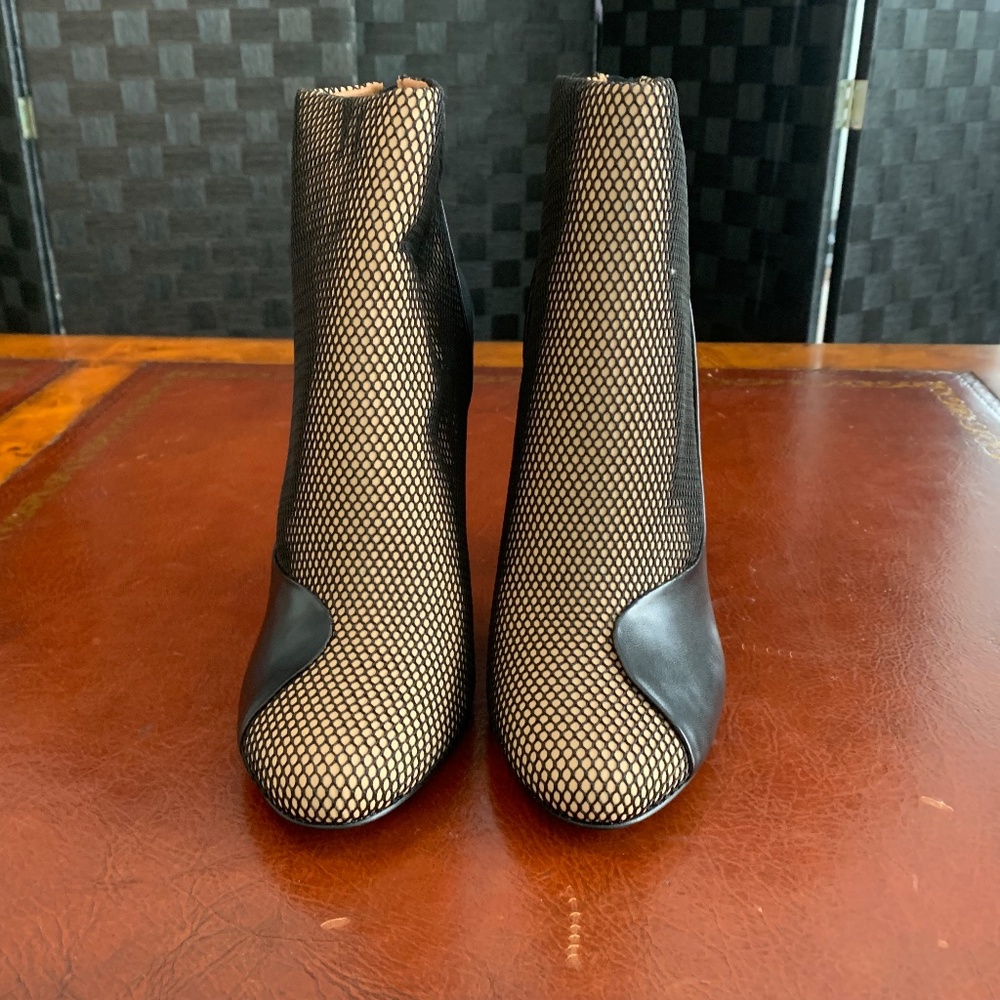 Phillip Lim Black Fishnet Ankle Boots, size 38 1/2